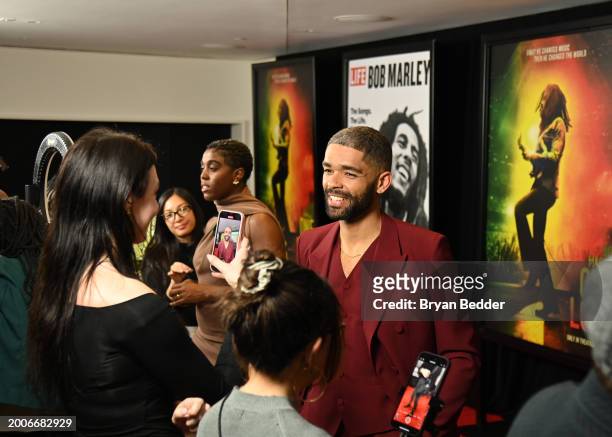 Kingsley Ben-Adir attends a Dotdash Meredith Special Screening of "Bob Marley: One Love" at the Dotdash Meredith Screening Room on February 12 in New...