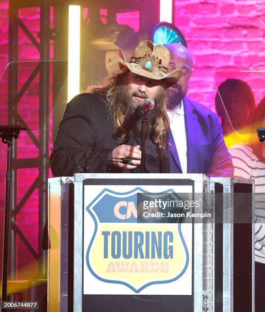 Chris Stapleton attends the 2023 CMA Touring Awards at Marathon Music Works on February 12, 2024 in Nashville, Tennessee.