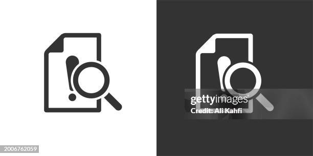 risk report icon. solid icon that can be applied anywhere, simple, pixel perfect and modern style - comparing notes stock illustrations