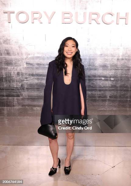 Awkwafina attends Tory Burch Fall/Winter 2024 New York Fashion Week at New York Public Library on February 12, 2024 in New York City.