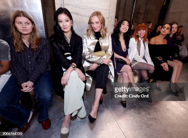 Girl In Red, Kelly Lin, Uma Thurman, Natasha Lyonne and Geraldine Viswanathan attends Tory Burch Fall/Winter 2024 New York Fashion Week at New York...