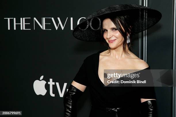 Juliette Binoche attends Apple TV+'s "The New Look" world premiere at Florence Gould Hall on February 12, 2024 in New York City.