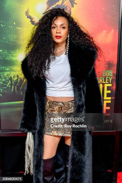 Kia Maria attends Paramount's "Bob Marley: One Love" New York screening on February 12, 2024 in New York City.
