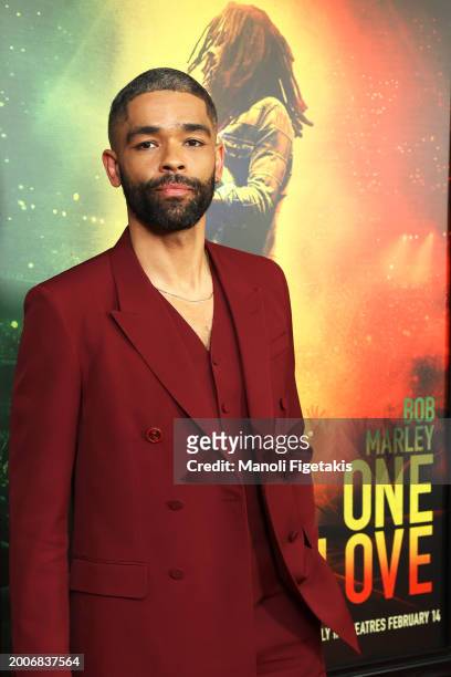 Kingsley Ben-Adir attends Paramount's "Bob Marley: One Love" New York Screening on February 12, 2024 in New York City.