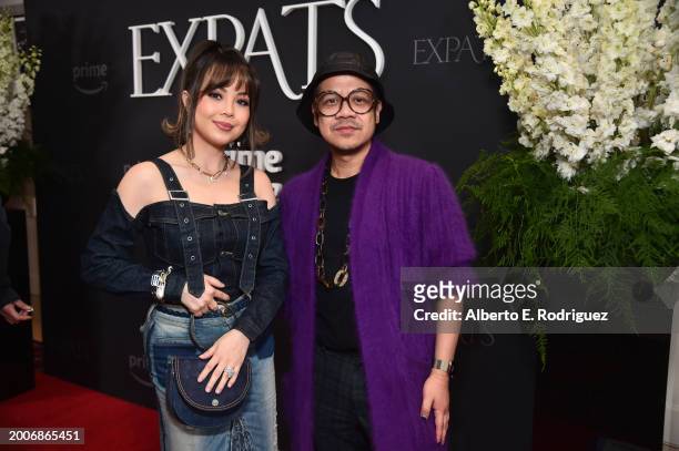 Ana Maria Perez de Tagle-Kline and Jeremiah Abraham attend a Special Advance Screening Of Prime Video's "EXPATS" at The London West Hollywood at...