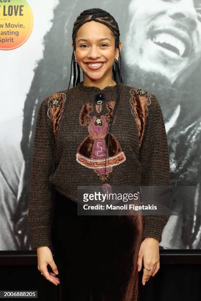 Djouliet Amara attends Paramount's "Bob Marley: One Love" New York Screening on February 12, 2024 in New York City.