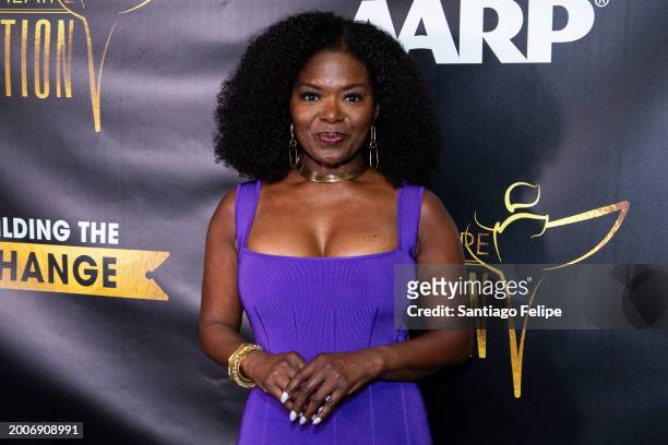 LaChanze attends the Black Theatre Coalition Inaugural "Building The Change" Gala at The Rainbow Room on February 12, 2024 in New York City.