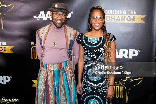 Jonathan McCrory and Sade Lythcott attend the Black Theatre Coalition Inaugural "Building The Change" Gala at The Rainbow Room on February 12, 2024...