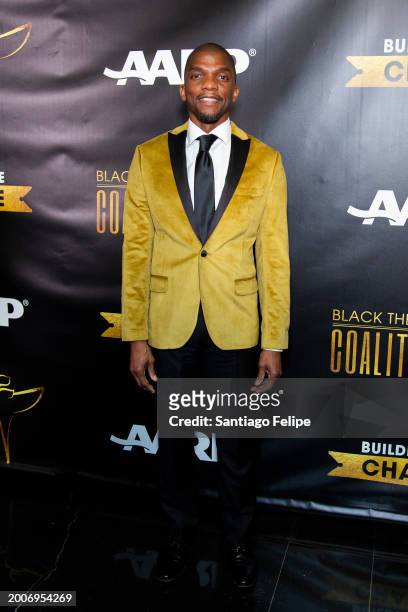 Kevin Boseman attends the Black Theatre Coalition Inaugural "Building The Change" Gala at The Rainbow Room on February 12, 2024 in New York City.