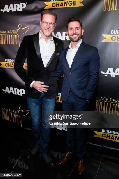 Jamie Forshaw and Evan Mayer attend the Black Theatre Coalition Inaugural "Building The Change" Gala at The Rainbow Room on February 12, 2024 in New...