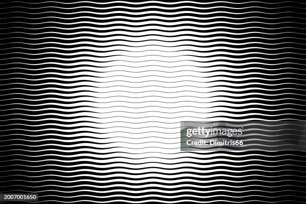 abstract sun or moon halftone wave background - psychedelic pattern stock illustrations