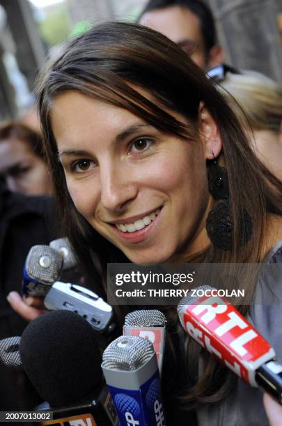 Anne-Laure Lebert, l'avocate d'Alexandrine, la maman d'Antoine, qui a disparu depuis le 11 septembre dernier, s'entretient avec la presse, à...