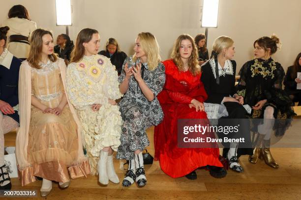 Frida Wannerberger, Barbara Ayozie Fu Safira, Allie Buckley, Karen Binns, Joanna Vanderham, Paris Paloma, Lucy Boynton and Sophie Cookson attend the...