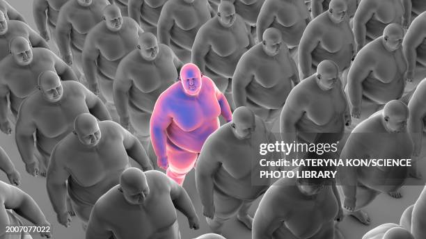 clones of overweight people, illustration - human build stock illustrations