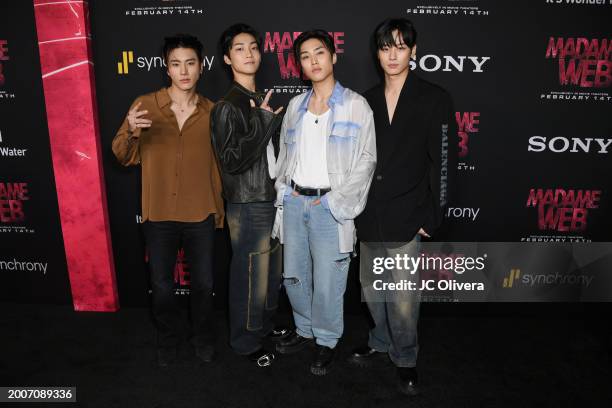 Eric, Kecin, Jacob and Juyeon of the The Boyz at the Red-Carpet World Premiere of Columbia Pictures’ MADAME WEB at the Regency Village Westwood...