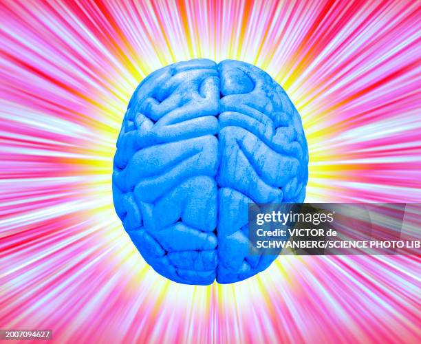 brain activity, conceptual illustration - eeg stock illustrations