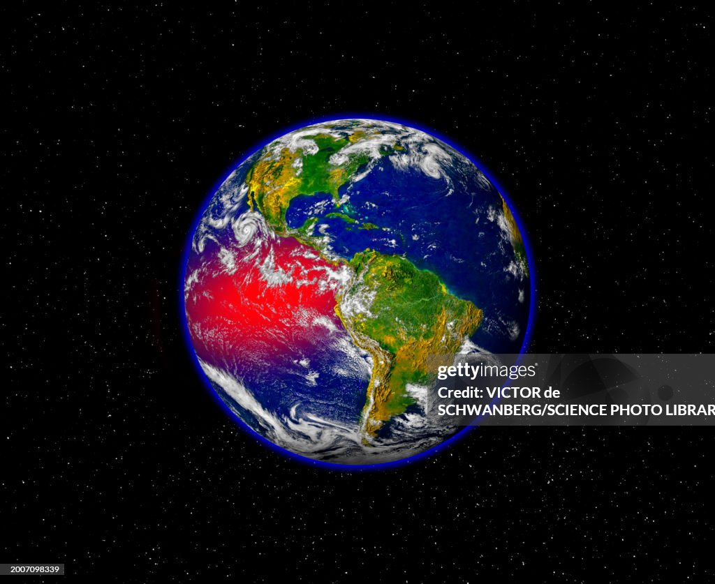 El Nino climate pattern, illustration