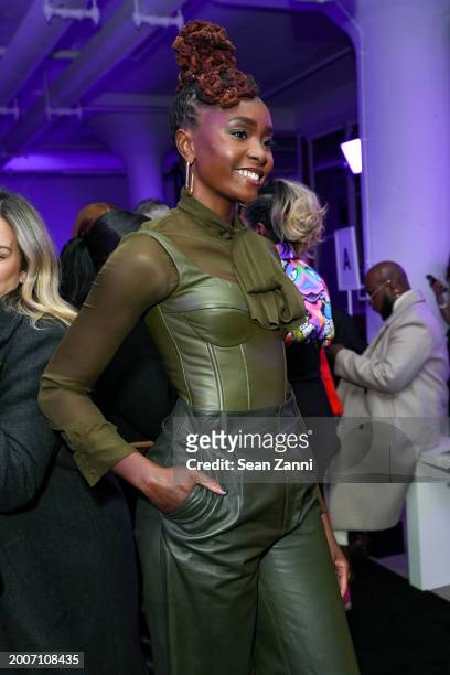KiKi Layne attends Sergio Hudson F/W 2024 Fashion Show at Starrett-Lehigh Building on February 12, 2024 in New York City.
