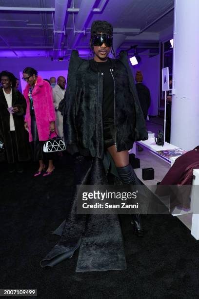 Markie Markland attends Sergio Hudson F/W 2024 Fashion Show at Starrett-Lehigh Building on February 12, 2024 in New York City.