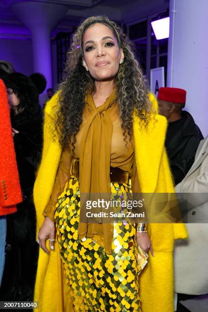 Sunny Hostin attends Sergio Hudson F/W 2024 Fashion Show at Starrett-Lehigh Building on February 12, 2024 in New York City.