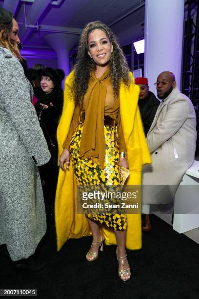 Sunny Hostin attends Sergio Hudson F/W 2024 Fashion Show at Starrett-Lehigh Building on February 12, 2024 in New York City.