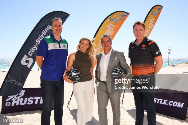 Michael Norman General Manager of the Warwick Senators, Jaele Patrick, head of 3x3Hustle, Mayor of City of Sterling Mark Irwin and Nick Cave CEO of...