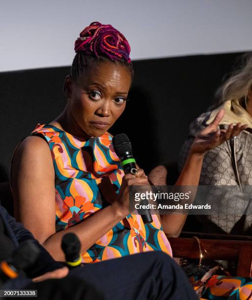 Actress Erika Alexander attends the Film Independent Presents Directors Close-Up With...Cord Jefferson: Making Fiction A Reality event at the DGA...