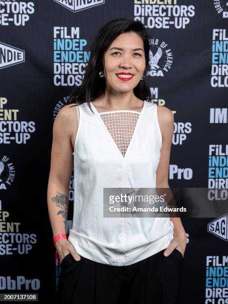 Editor Hilda Rasula attends the Film Independent Presents Directors Close-Up With...Cord Jefferson: Making Fiction A Reality event at the DGA Theater...