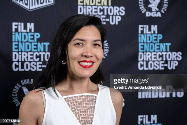 Editor Hilda Rasula attends the Film Independent Presents Directors Close-Up With...Cord Jefferson: Making Fiction A Reality event at the DGA Theater...