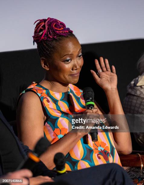 Actress Erika Alexander attends the Film Independent Presents Directors Close-Up With...Cord Jefferson: Making Fiction A Reality event at the DGA...