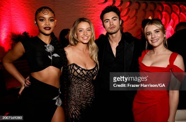 Celeste O'Connor Sydney Sweeney, Darren Barnet, Emma Roberts, attend World Premiere of Sony Pictures' "Madame Web" after party held at STK Steakhouse...