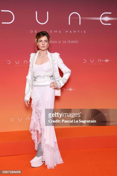 Rebecca Ferguson attends the "Dune 2" Premiere at Le Grand Rex on February 12, 2024 in Paris, France.