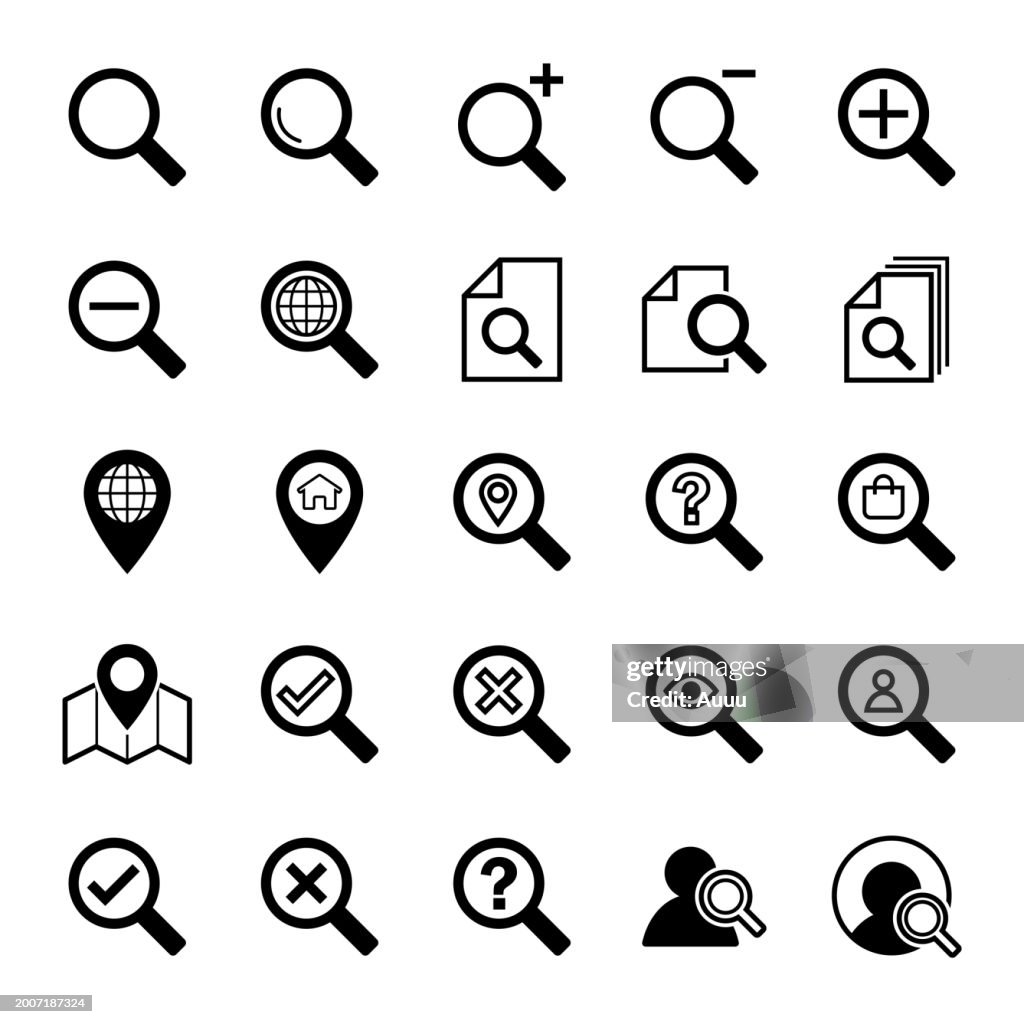 Set of Search icons set