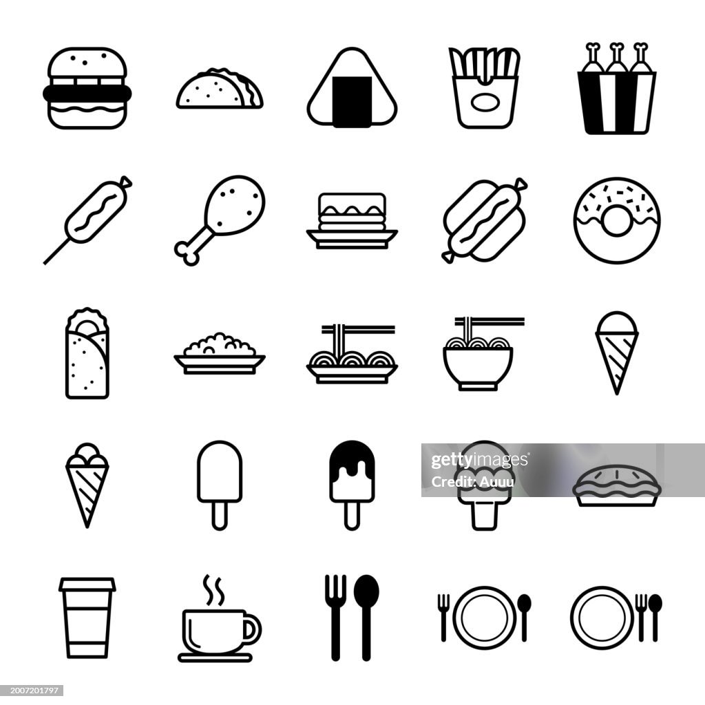 Set of Food icons set