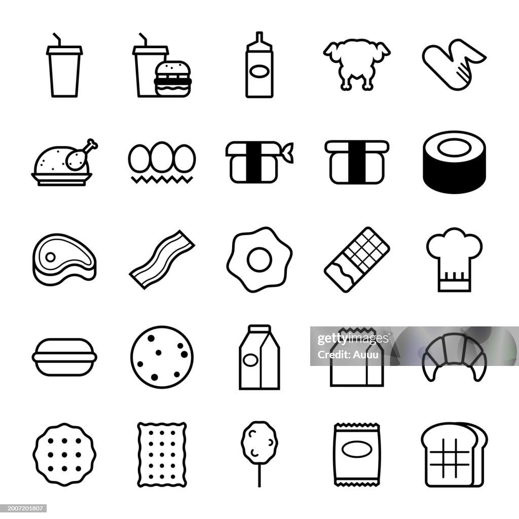 Set of Food icons set