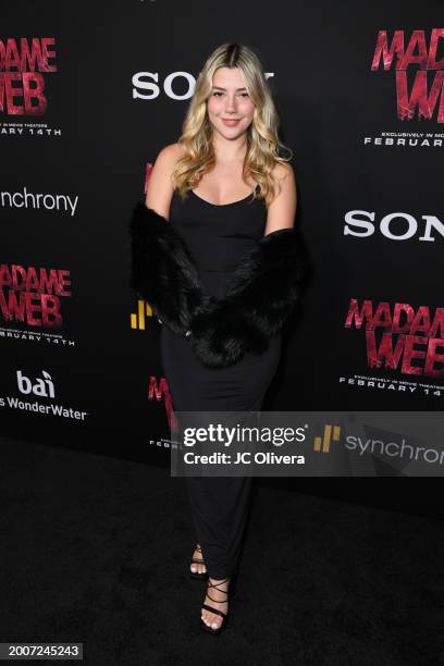 Sissy Sheridan at the Red-Carpet World Premiere of Columbia Pictures’ MADAME WEB at the Regency Village Westwood Theater on February 12, 2024 in Los...