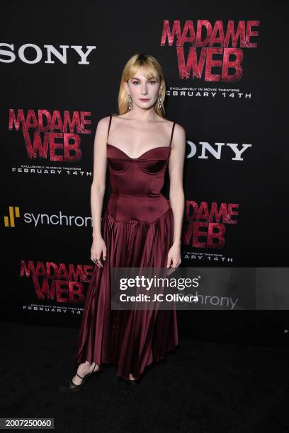 Emily Mest at the Red-Carpet World Premiere of Columbia Pictures’ MADAME WEB at the Regency Village Westwood Theater on February 12, 2024 in Los...