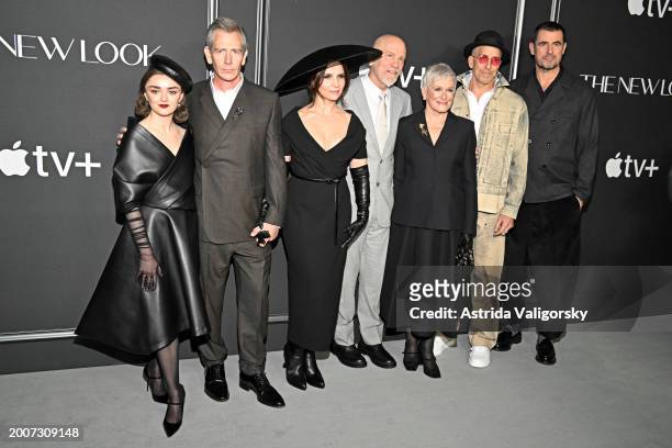 Maisie Williams, Ben Mendelsohn, Juliette Binoche, John Malkovich, Glenn Close, Todd A. Kessler and Claes Bang attend the premiere of Apple TV+'s...