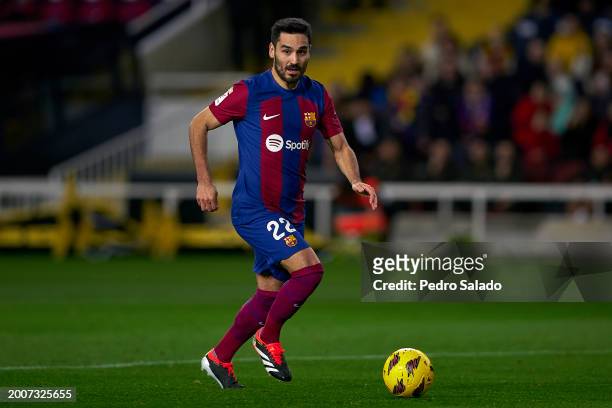 Of FC Barcelona with the ball during the LaLiga EA Sports match between FC Barcelona and Granada CF at Estadi Olimpic Lluis Companys on February 11,...