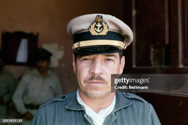 Captain Manuel Hurtado, Chief of Military Police in Camiri, Bolivia, where French journalist Régis Debray is to be tried on the charge of aiding...