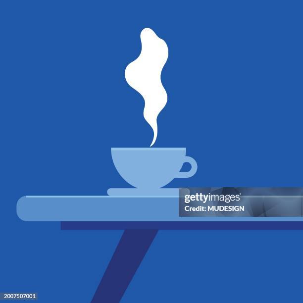stockillustraties, clipart, cartoons en iconen met close ups cup of coffee flat design. - espresso koffie