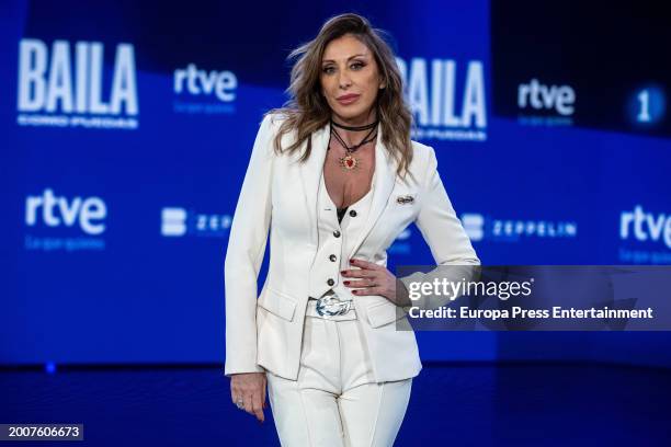 Sabrina Salerno poses during the presentation of the television program 'Baila como puedas', on February 13 in Madrid, Spain.