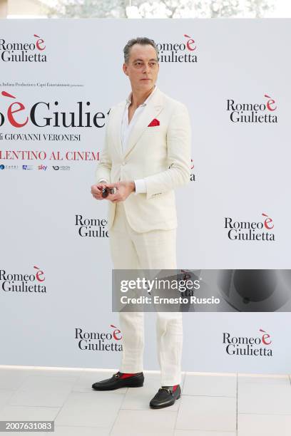 Maurizio Lombardi attends the photocall for "Romeo È Giulietta" at Hotel Visconti on February 13, 2024 in Rome, Italy.