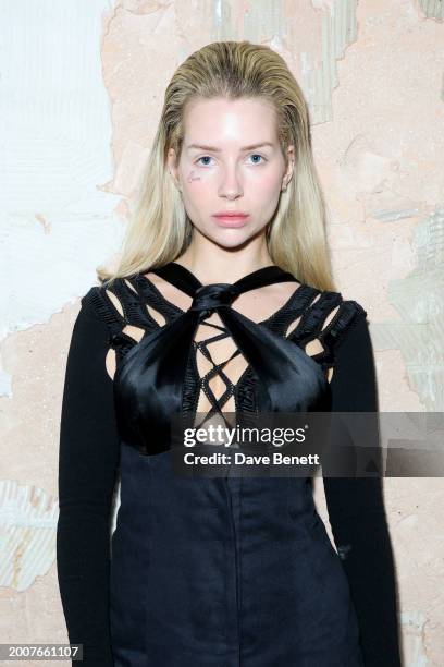 Lottie Moss attends the Sinead O'Dwyer AW24 show during London Fashion Week February 2024 at The BFC NEWGEN Show Space on February 16, 2024 in...