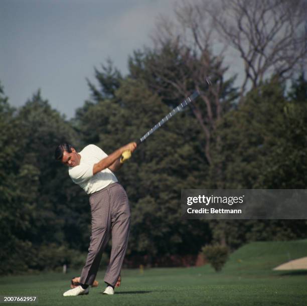 American golfer Gay Brewer competing in the Westchester Classic golf tournament in Harrison, New York, August 1967.