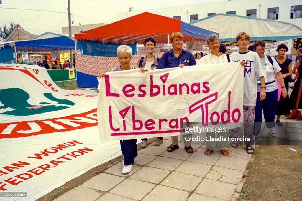 Demonstrators At The Fourth World Conference On Women