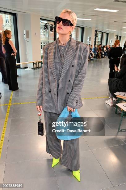 Tigerlily Taylor attends the Mark Fast AW24 front row during London Fashion Week February 2024 at The Broadway on February 16, 2024 in London,...