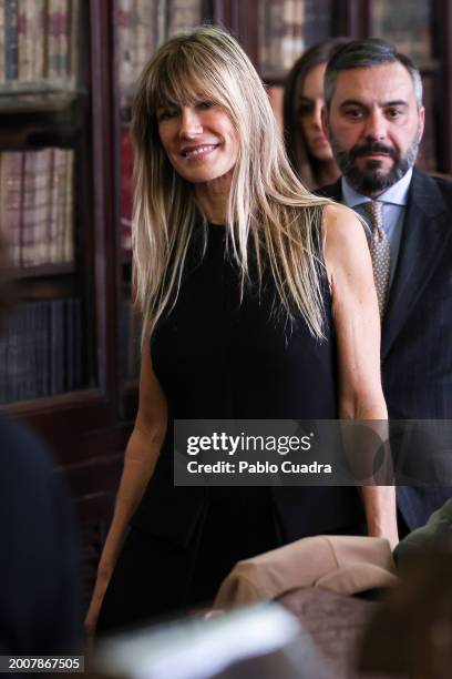 Begoña Gomez attends the Devota & Lomba fashion show during Madrid Es Moda 2024 at the Ateneo library on February 13, 2024 in Madrid, Spain.
