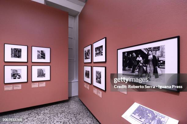 General view of the pictures by german photojournalist Gerda Taro and hungarian photojournalist Robert Capa part of the exhibition "Robert Capa E...