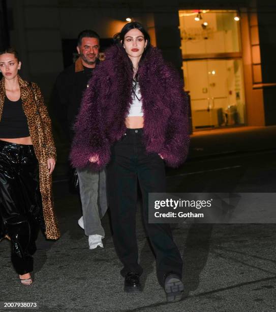 Amelia Hamlin and Delilah Hamlin are seen at FRAME dinner on February 12, 2024 in New York City.